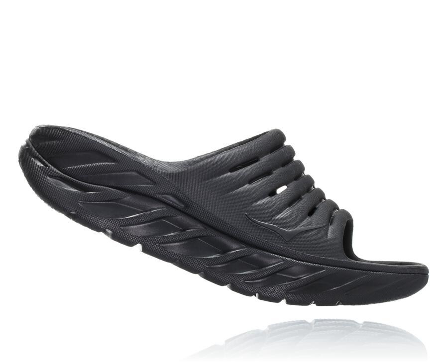 Sandalias Hoka One One Hombre Negros - Ora Recovery - HNBX80316